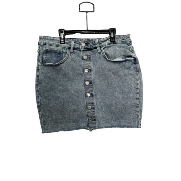 Guess Joanna's MR Mini Skirt in Indigo Acid, size large - Picture 1 of 6